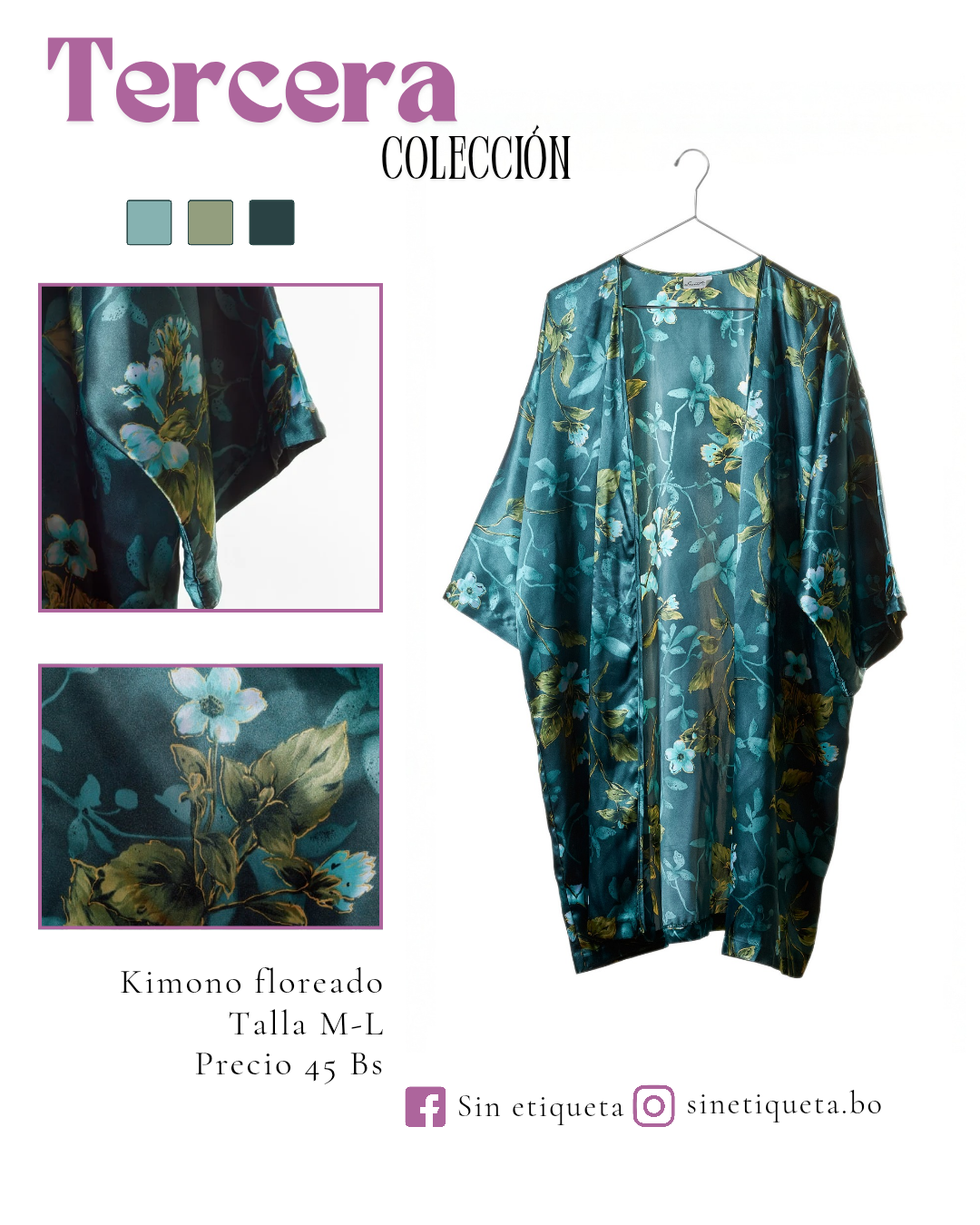 Kimono floreado