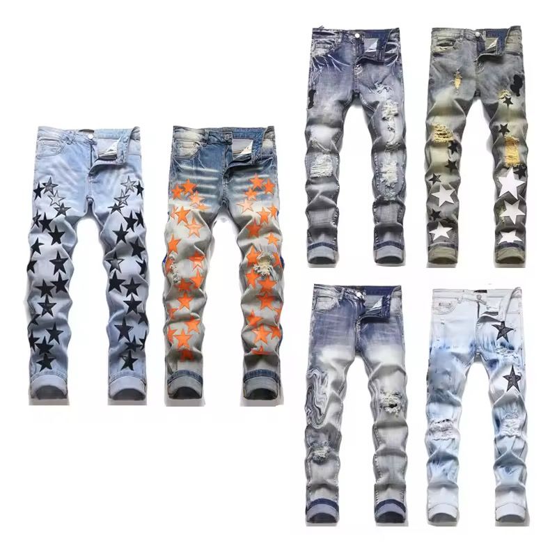 New Catalog Trendy Spring Summer 2025 Y2k Clothing Denim Amirys Jeans Pants for Men Vintage Jeans Men Custom Stacked Jeans