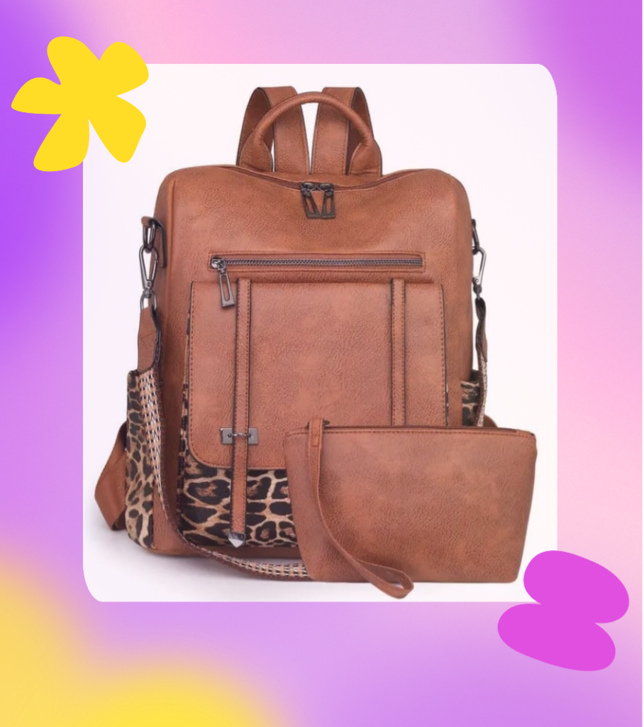 Women's Backpack with Purse
