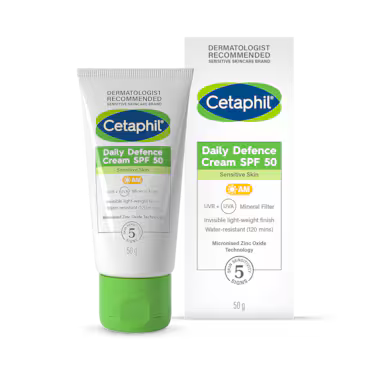 Cetaphil Daily Defence Cream SPF 50+ Mineral Sunscreen 50g