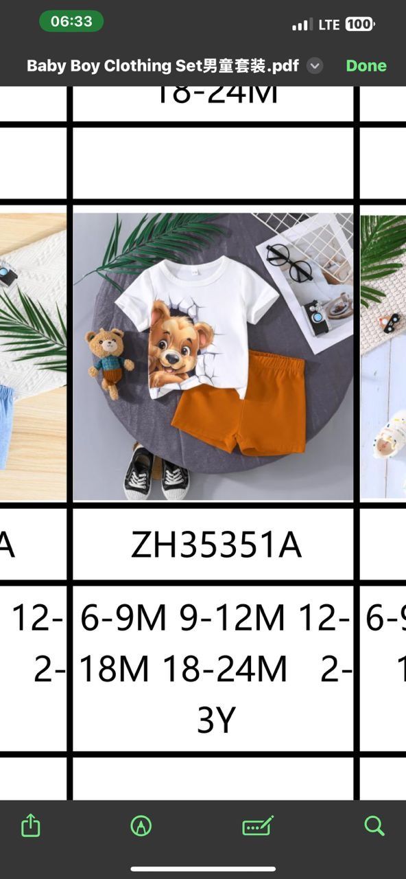 20 pieces of short sleeve suits catalog 