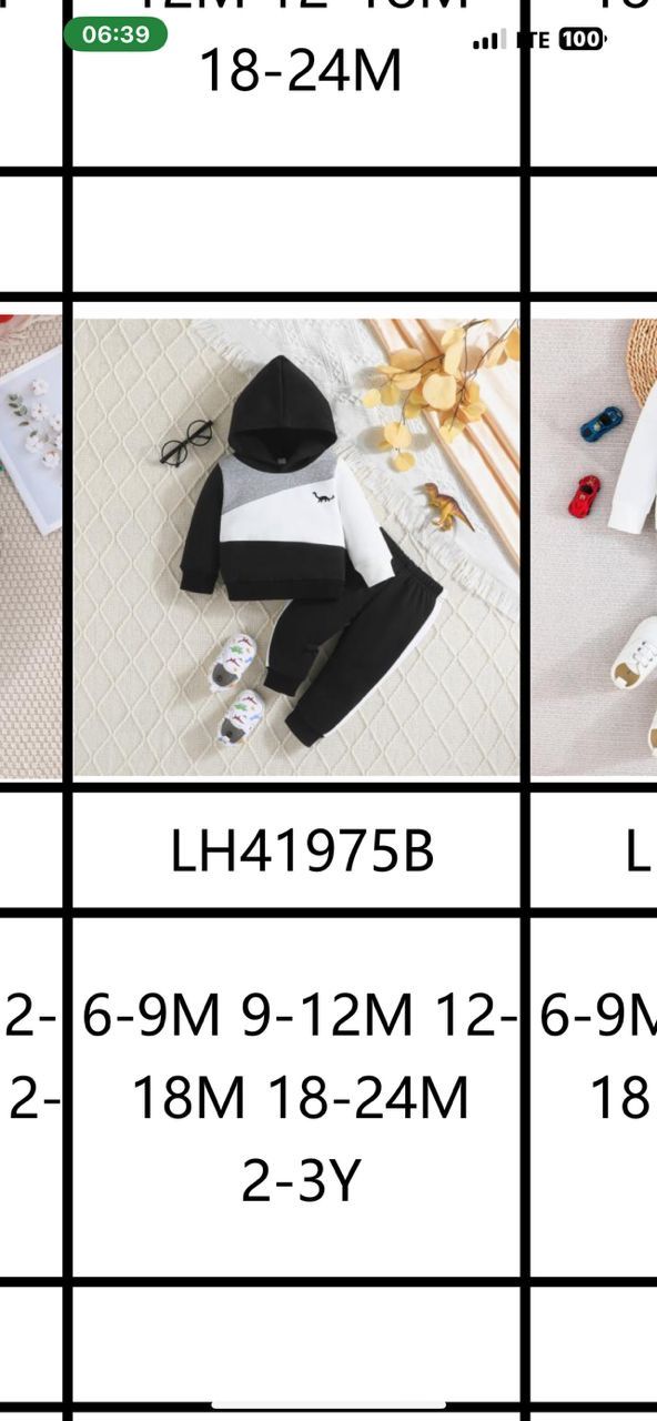 8 pieces of hoodie suits catalog 