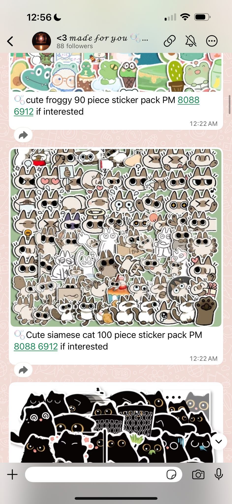 cute siamese cat sticker pack🐈