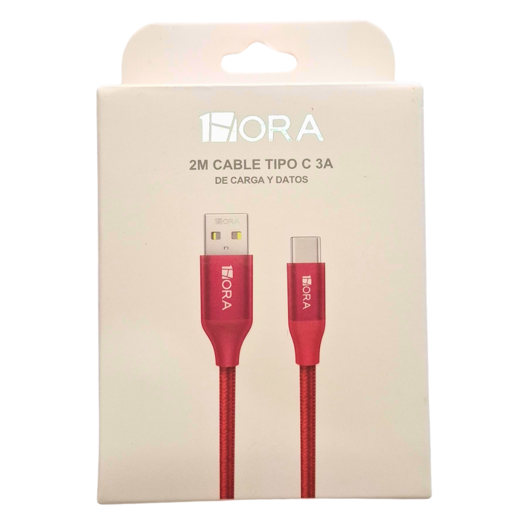Cable tipo C 3Am de carga y datos 1hora