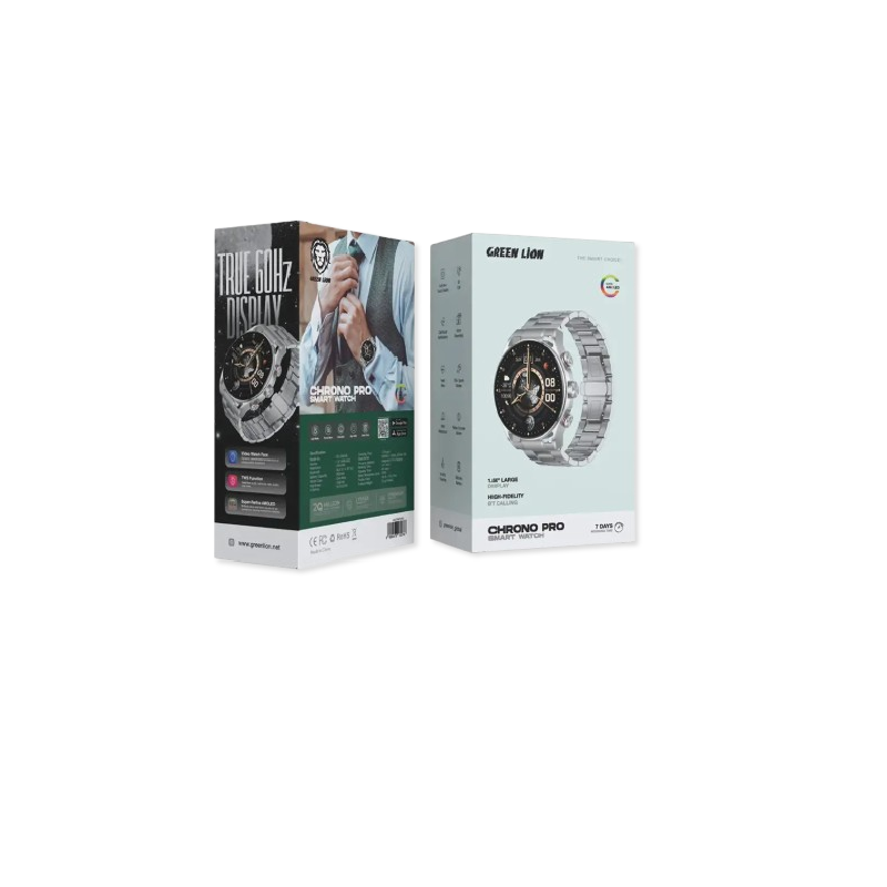 Green Lion Chrono Pro Smart Watch - Silver