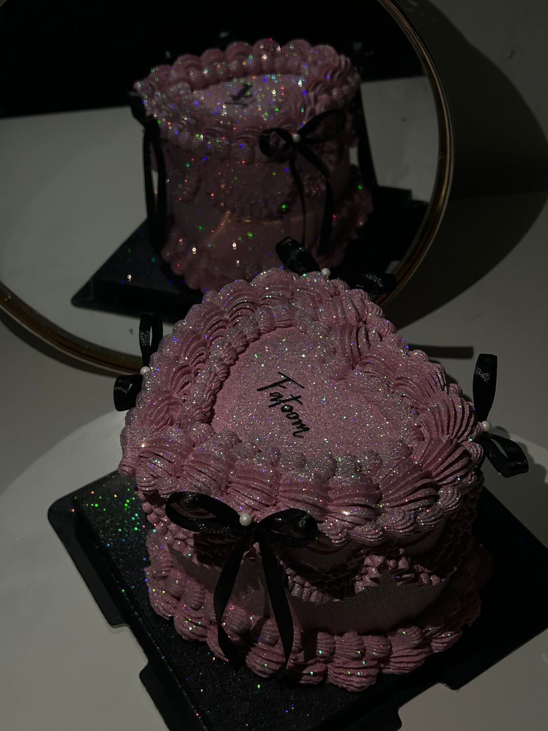 Pink Glitter Cake
