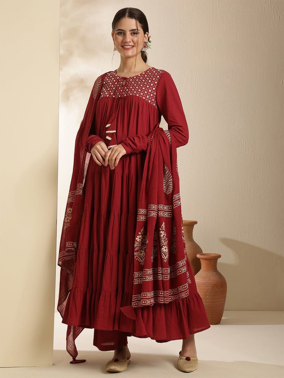 Anarkali Kurta Bottom With Dupatta