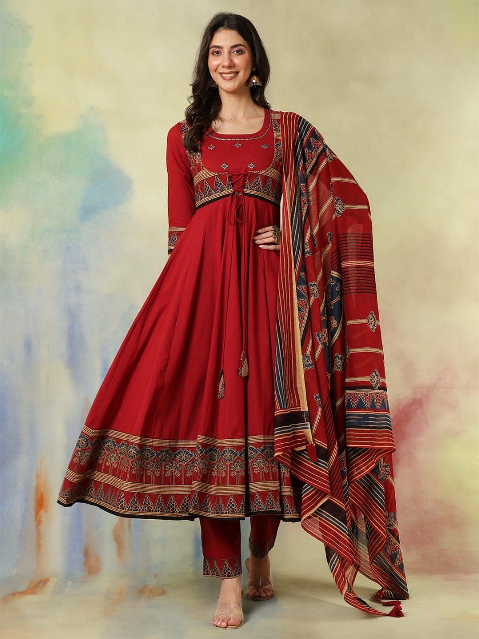 Anarkali Kurta Bottom With Dupatta