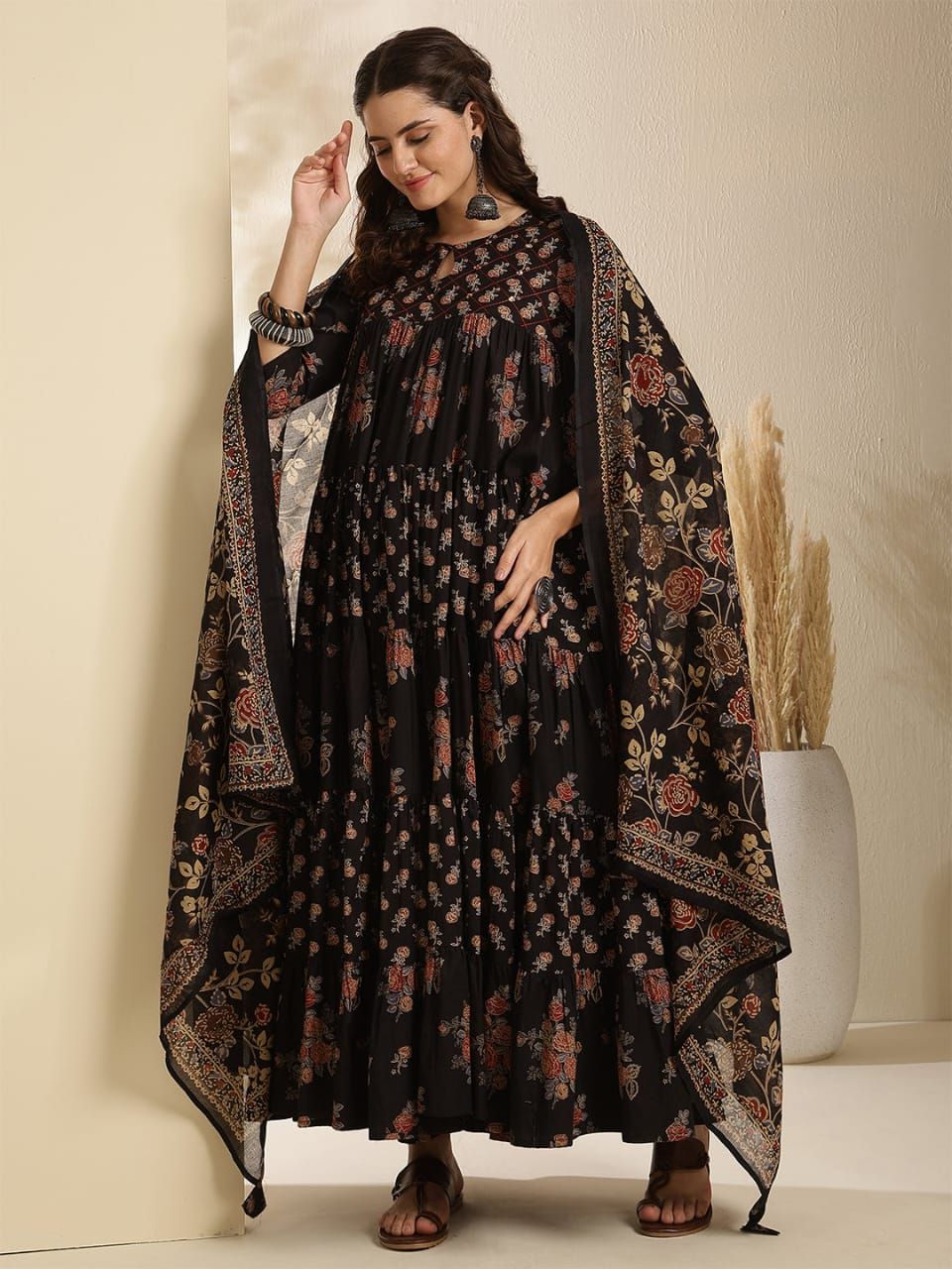 Anarkali Kurta Bottom With Dupatta