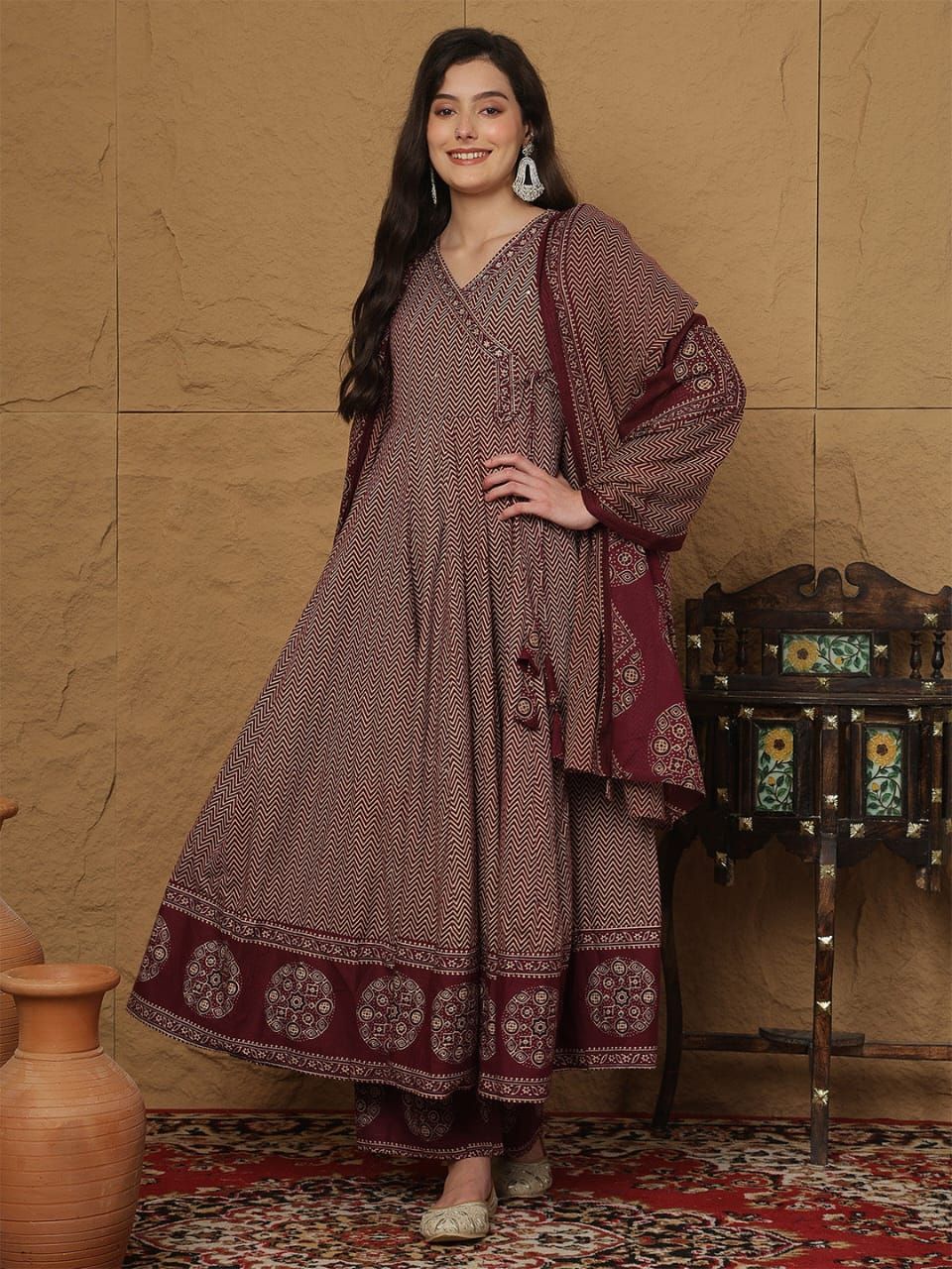Anarkali Kurta Bottom With Dupatta