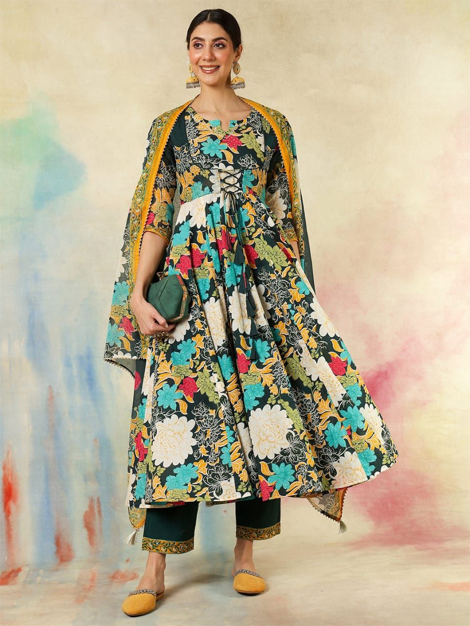 Anarkali Kurta Bottom With Dupatta