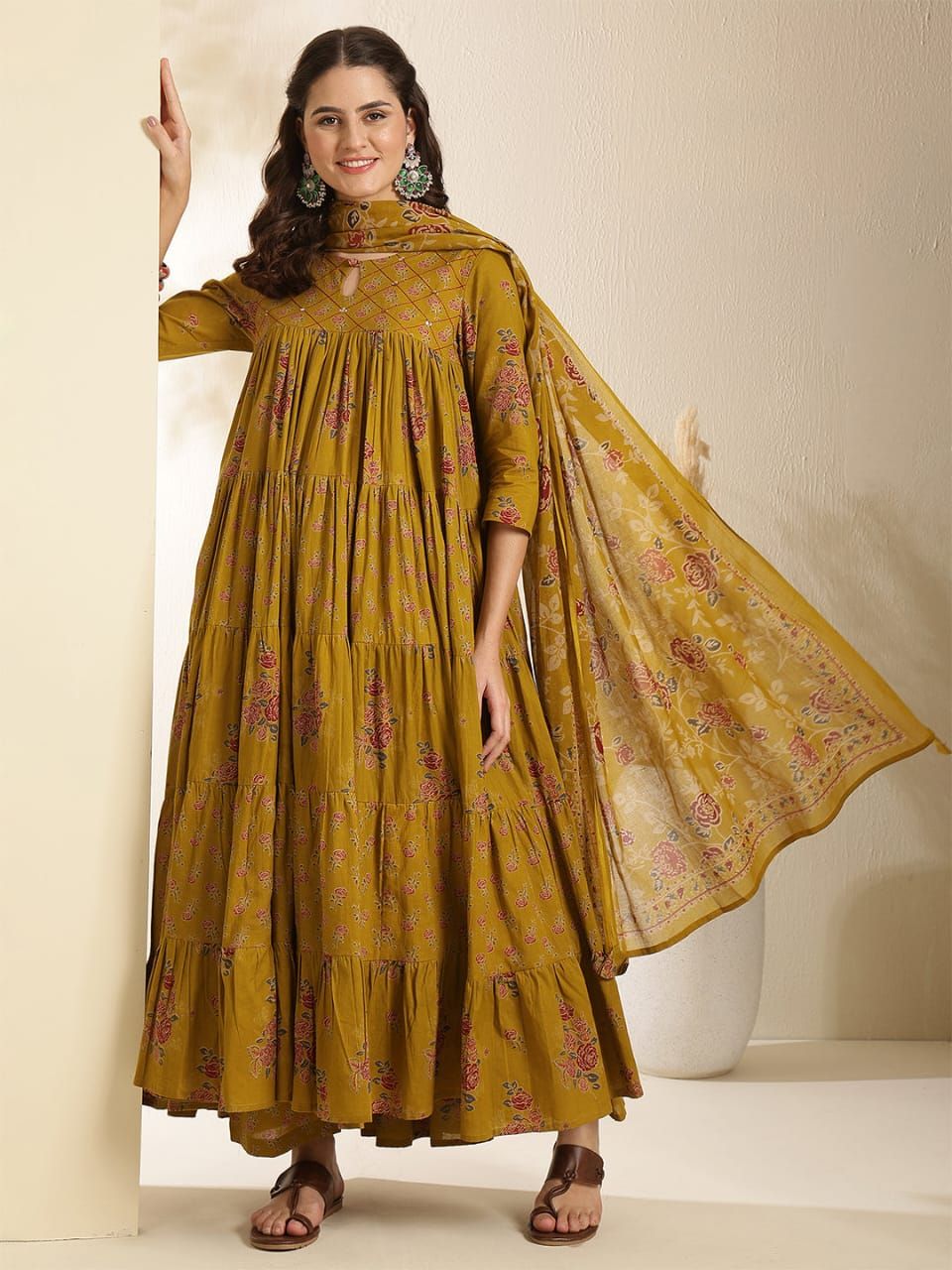 Anarkali Kurta Bottom With Dupatta