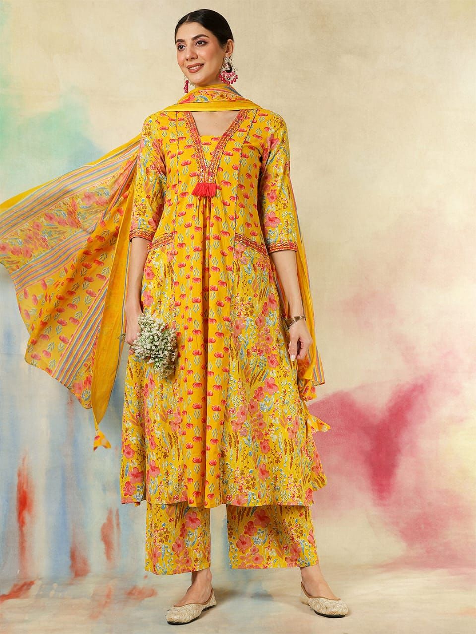 Anarkali Kurta Bottom With Dupatta