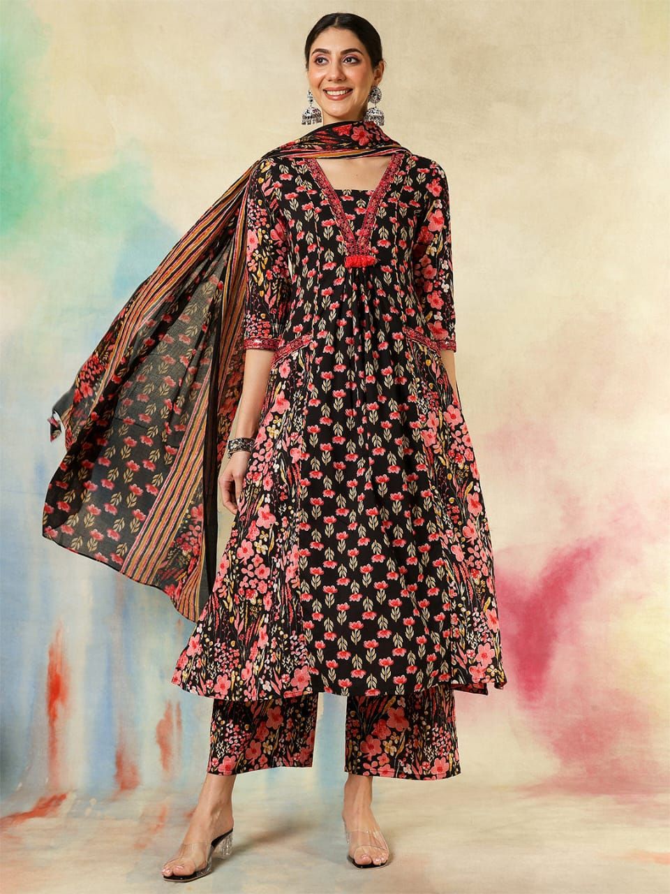 Anarkali Kurta Bottom With Dupatta