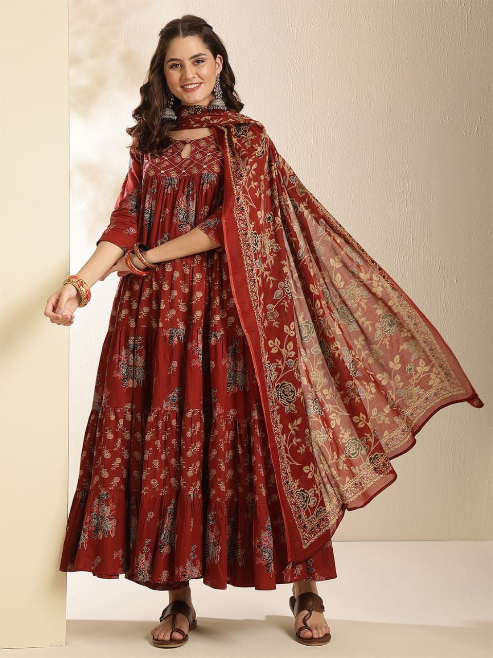 Anarkali Kurta Bottom With Dupatta