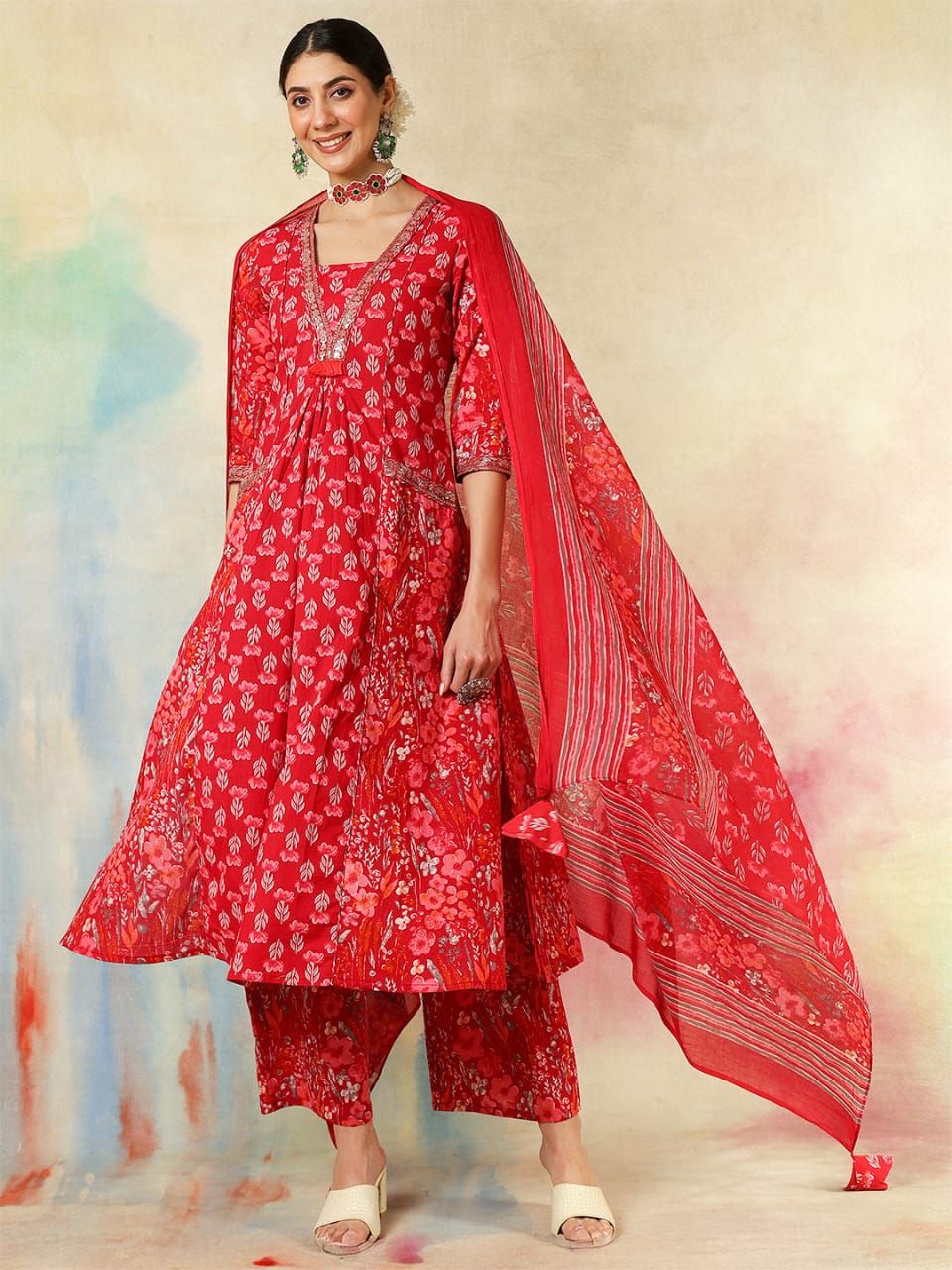 Anarkali Kurta Bottom With Dupatta