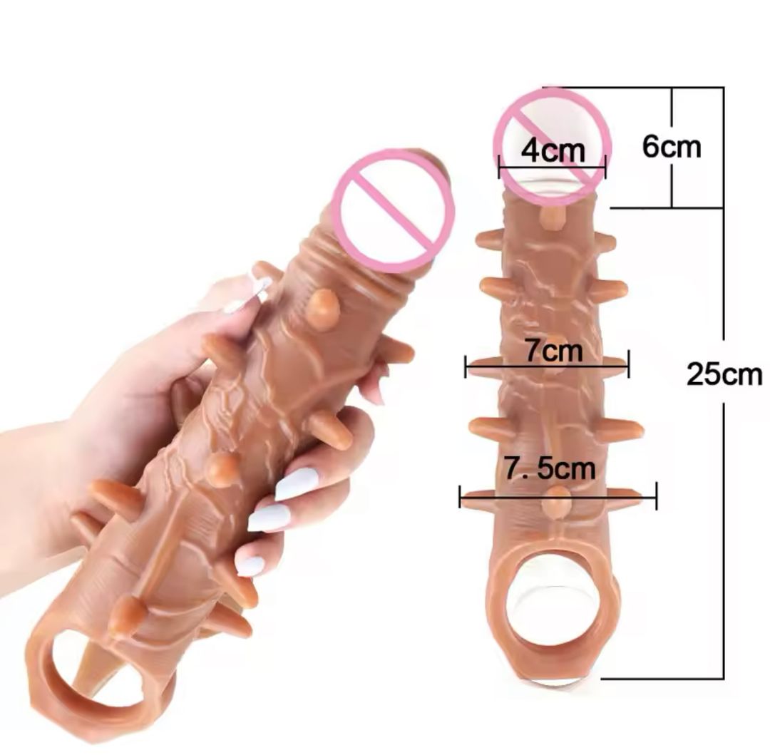 25cm Dotted  Realistic Dildo Penis Sleeve