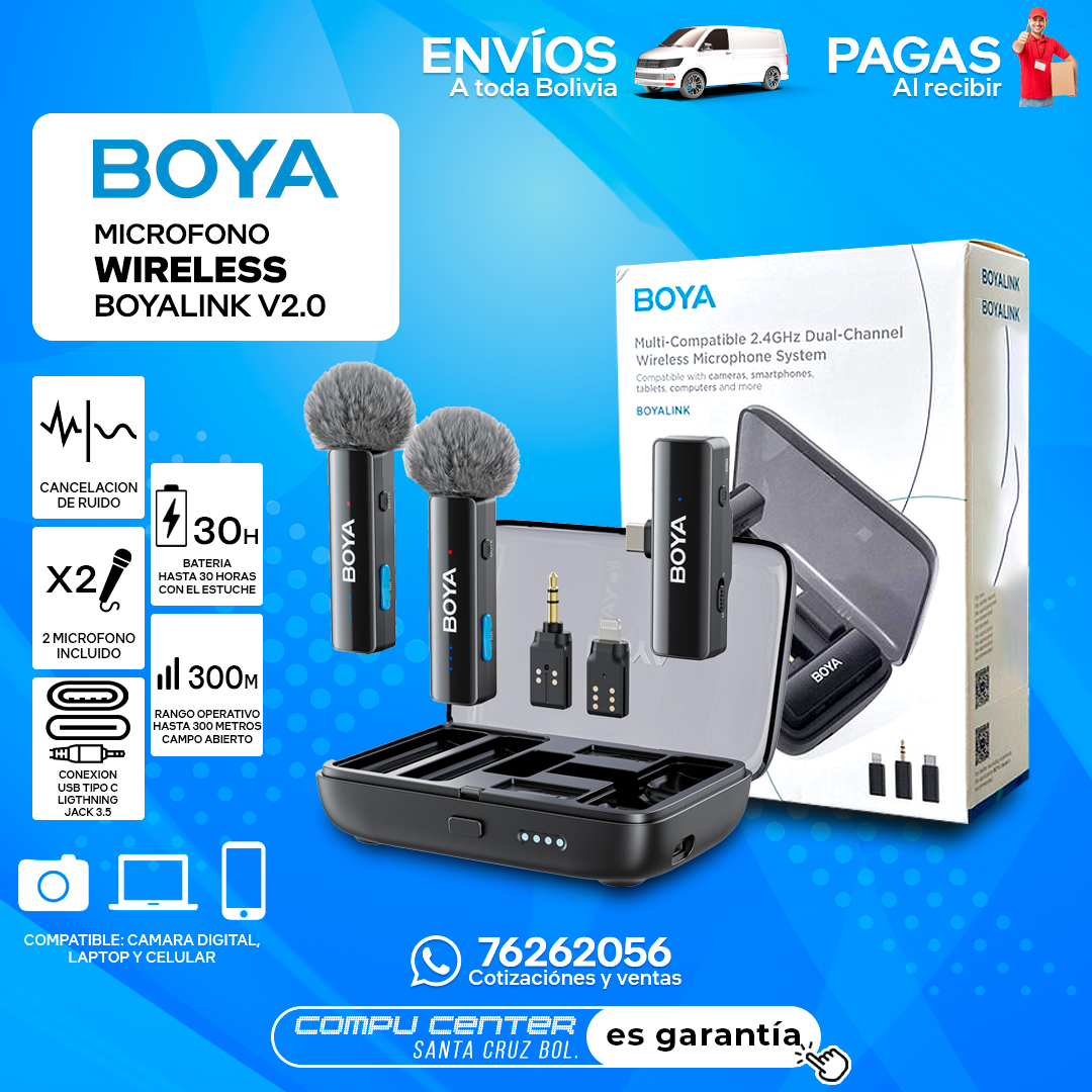 MICROFONO BOYA BOYALINK V 2.0 / 3 EN 1