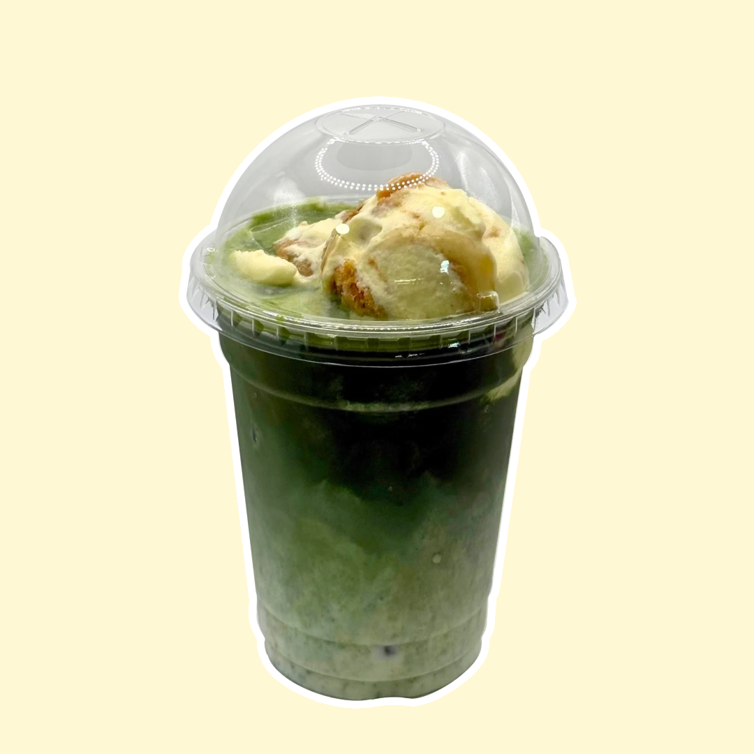 Banana Pudding Matcha Latte 🍌🍵