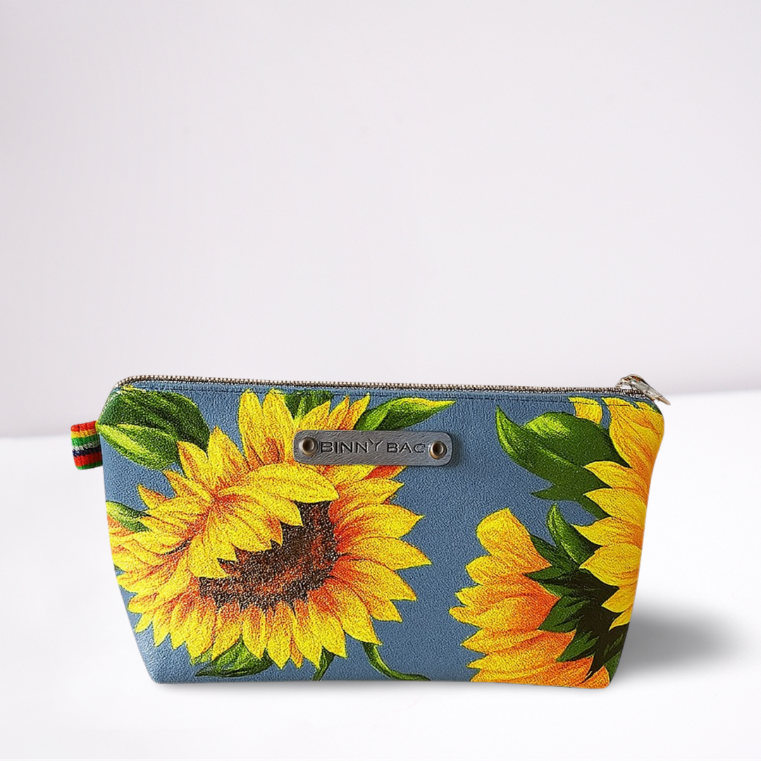 Binny Lipstick Bag – Sunflower Print