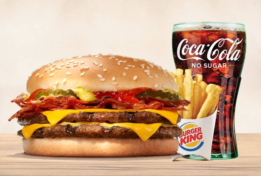 Double cheeseburger w bacon combo