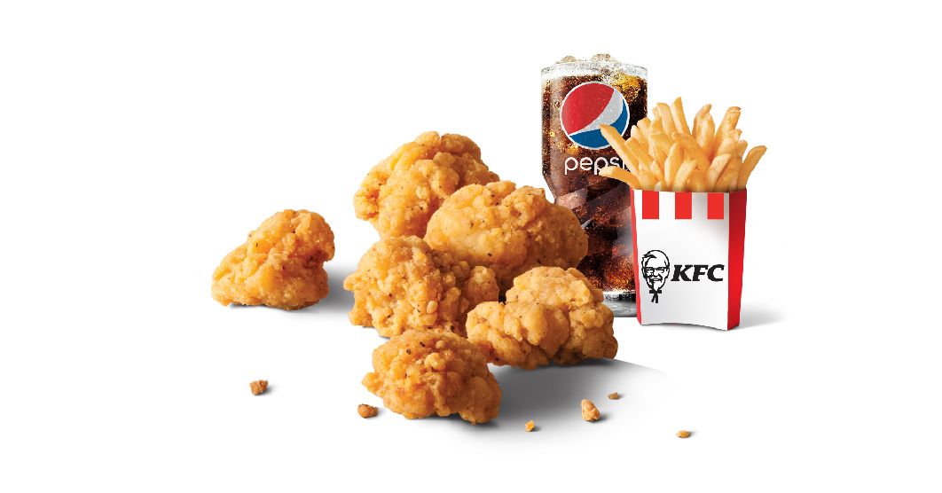 Small popcorn chicken combo