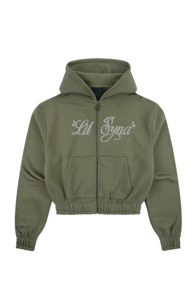 Syna World Womens Lil Syna Rhinstone Hood Khaki 