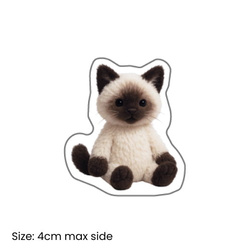 Kucing Siam Waterproof Sticker