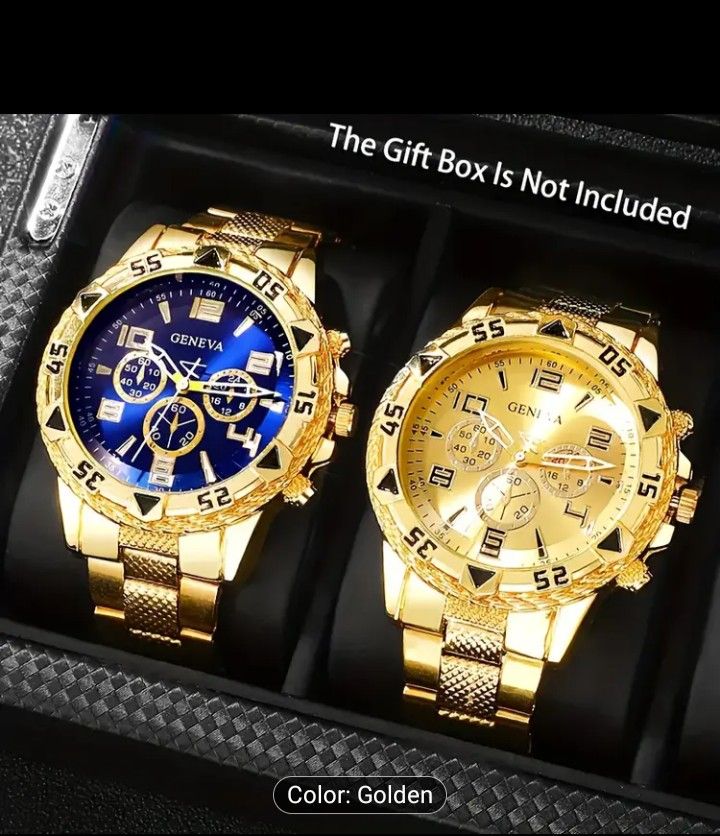 2 in 1 luxury gold watches 