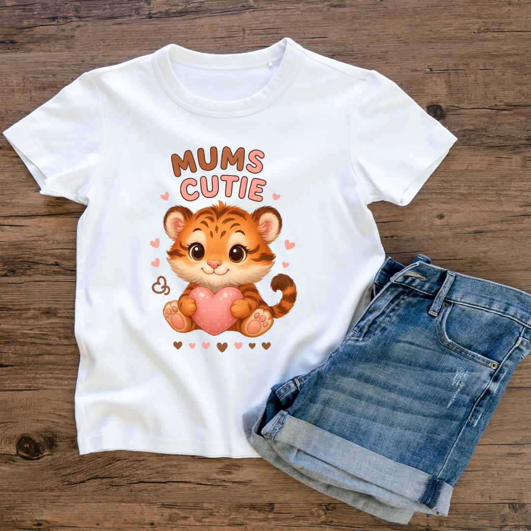 "Mum’s Cutie" Baby Tiger T-Shirt – Adorable Toddler Tee for Mum’s Little One