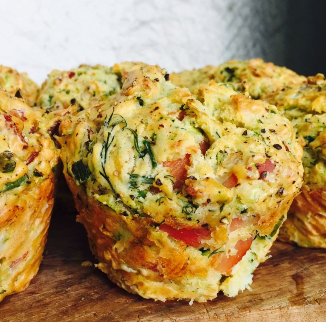 Bacon, Cheese & Zucchini muffin