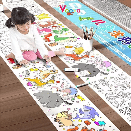 3 METER Graffiti Scroll Kertas Mewarnai Jumbo Anak Kertas Mewarnai Jumbo Dan Besar COLORING ROLL Paper