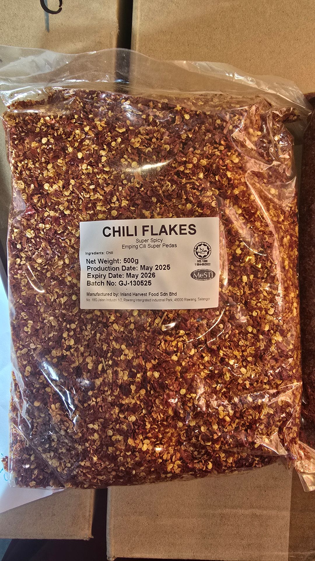 10pots- Super Spicy Chili Flakes 500gm (pkt)