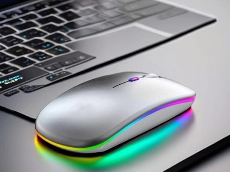  Souris Sans Fil Bluetooth 5.2, Rechargeable, Silencieuse