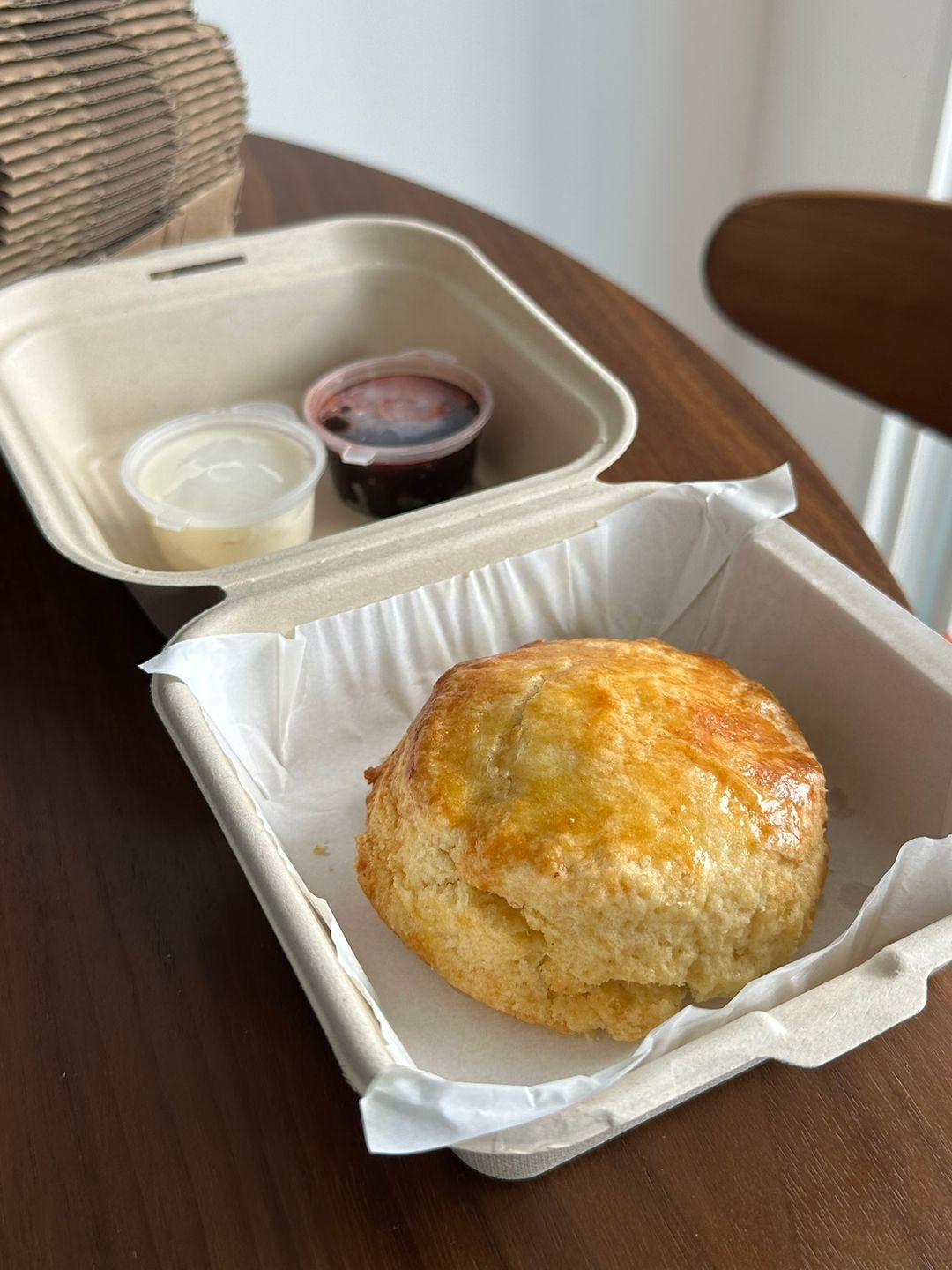 scone with jam or honey