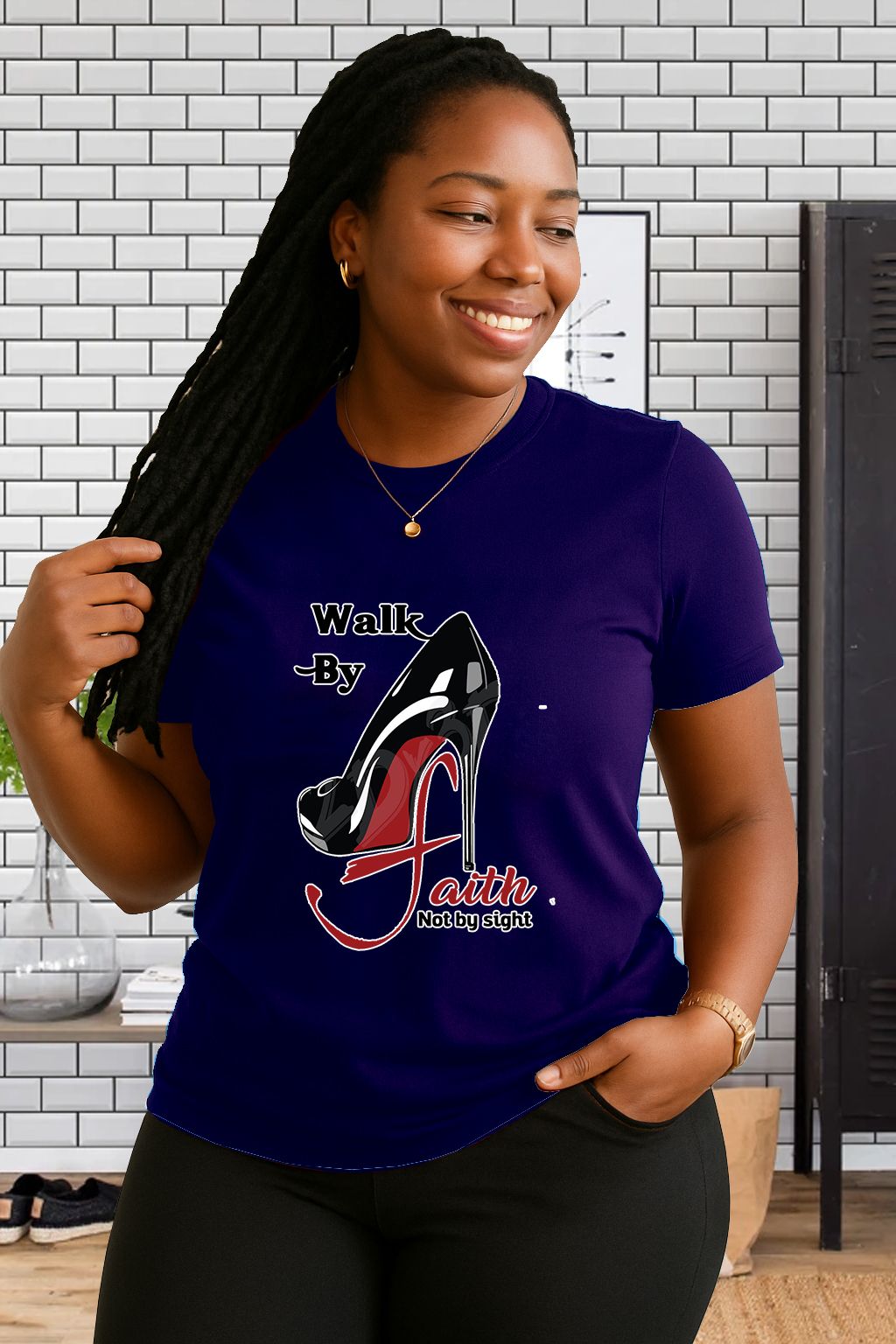 “Walk by Faith” Inspirational T-Shirt for Women | Bold, Faith-Driven Christian Apparel