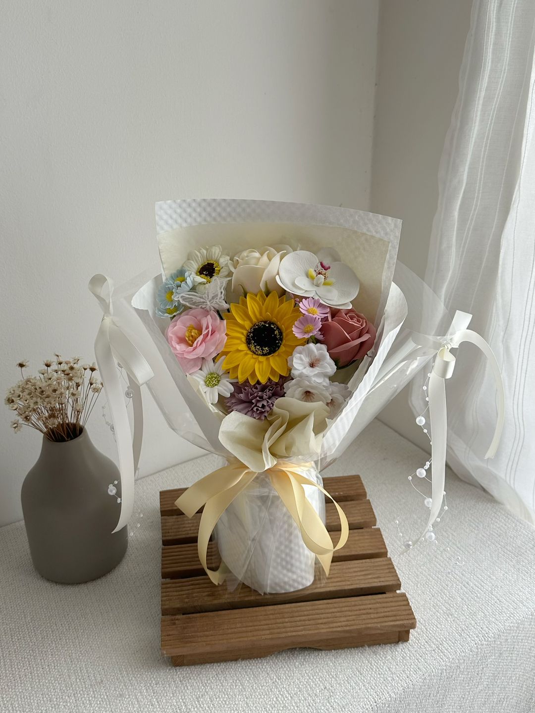 Soap Flower Mixed Bouquet   ( Sunflower )