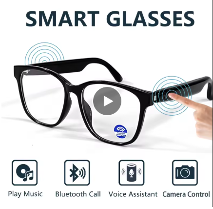 LIGE mode AI lunettes Bluetooth intelligentes Assistant vocal Bluetooth appel lecture de musique hommes femmes lunettes de soleil intelligentes contrôle de la caméra