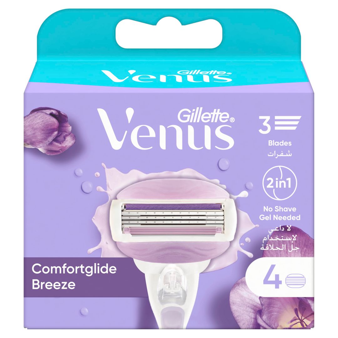 Gillette Venus Breeze Razor Blade Refills | جيليت ٤ رؤوس حلاقة بريز