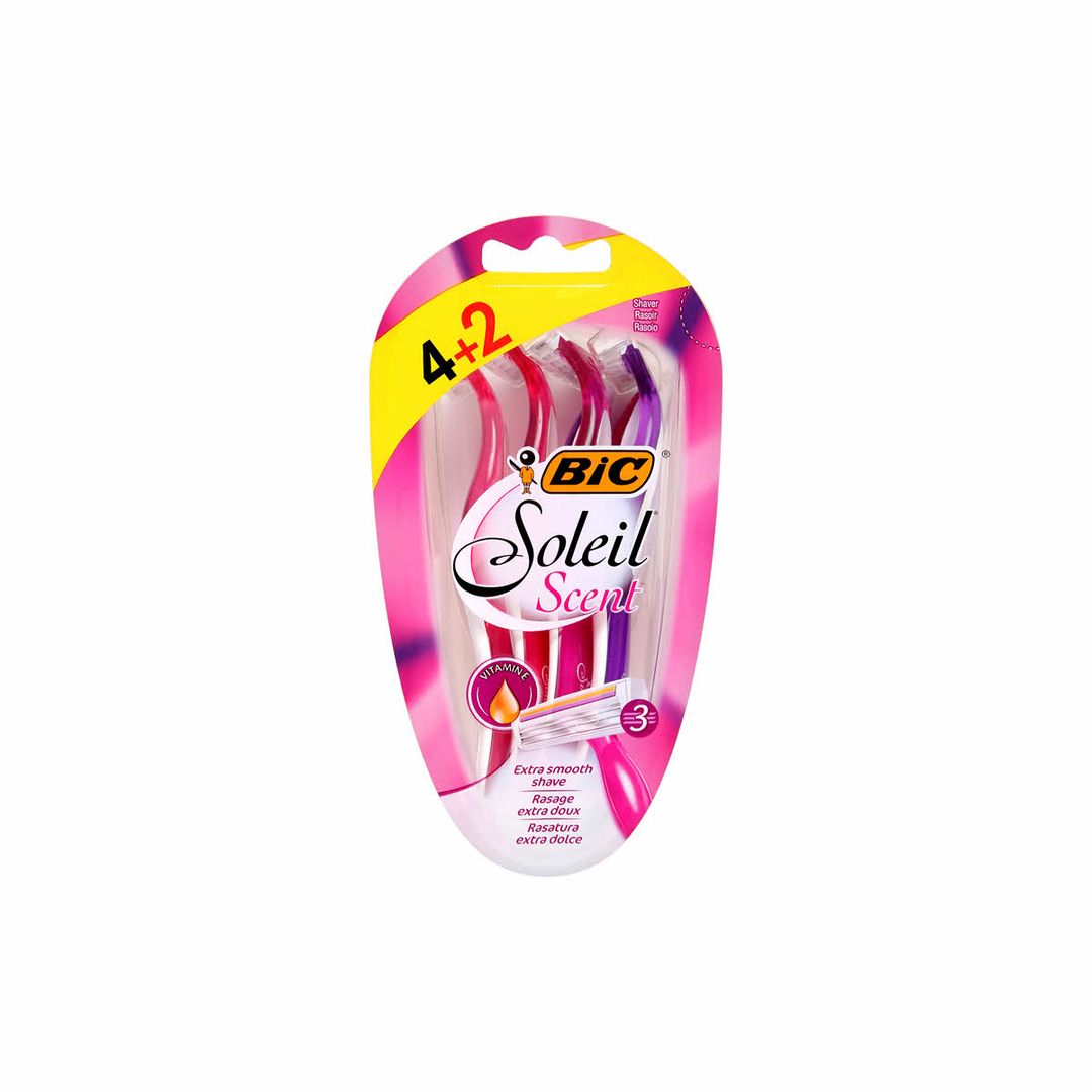 شفرة حلاقة نسائية بك كليك BIC SOLEIL SCENT 4+2	