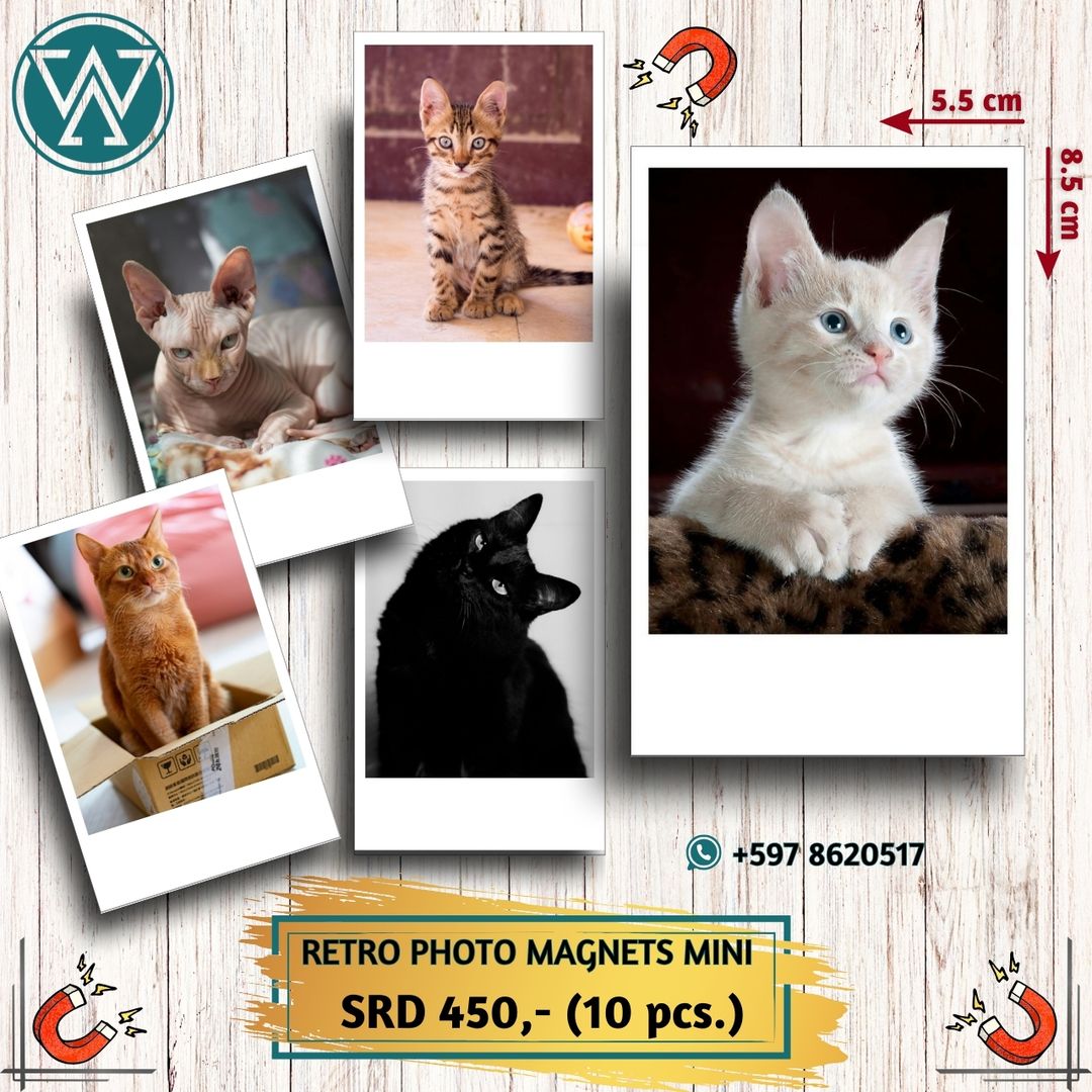 Retro photo magnets mini - 10 pcs.