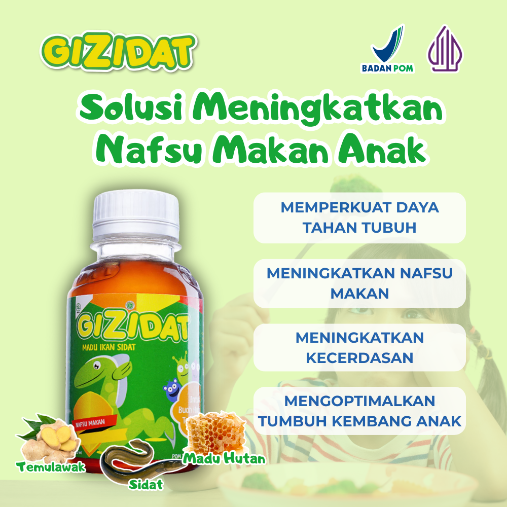 GIZIDAT - Madu Ikan Sidat Penambah Nafsu Makan 60ml