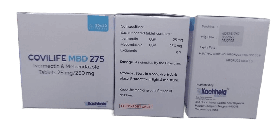 Ivermectin & Mebendazole Tablet 25mg/250mg