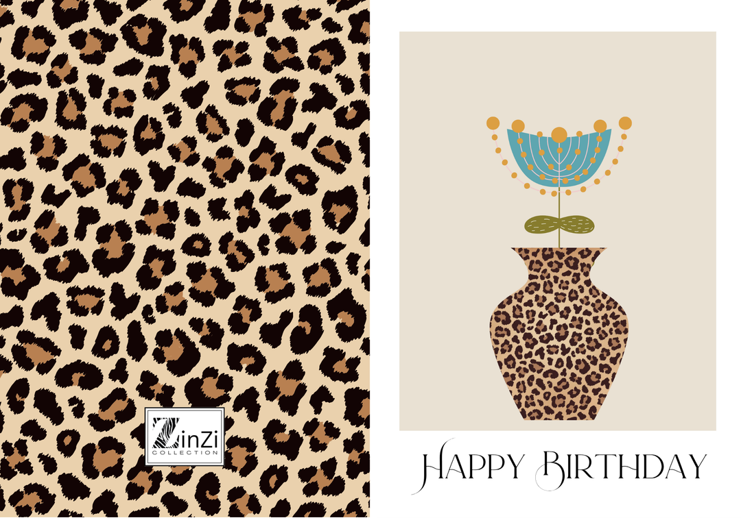 Leopard vase