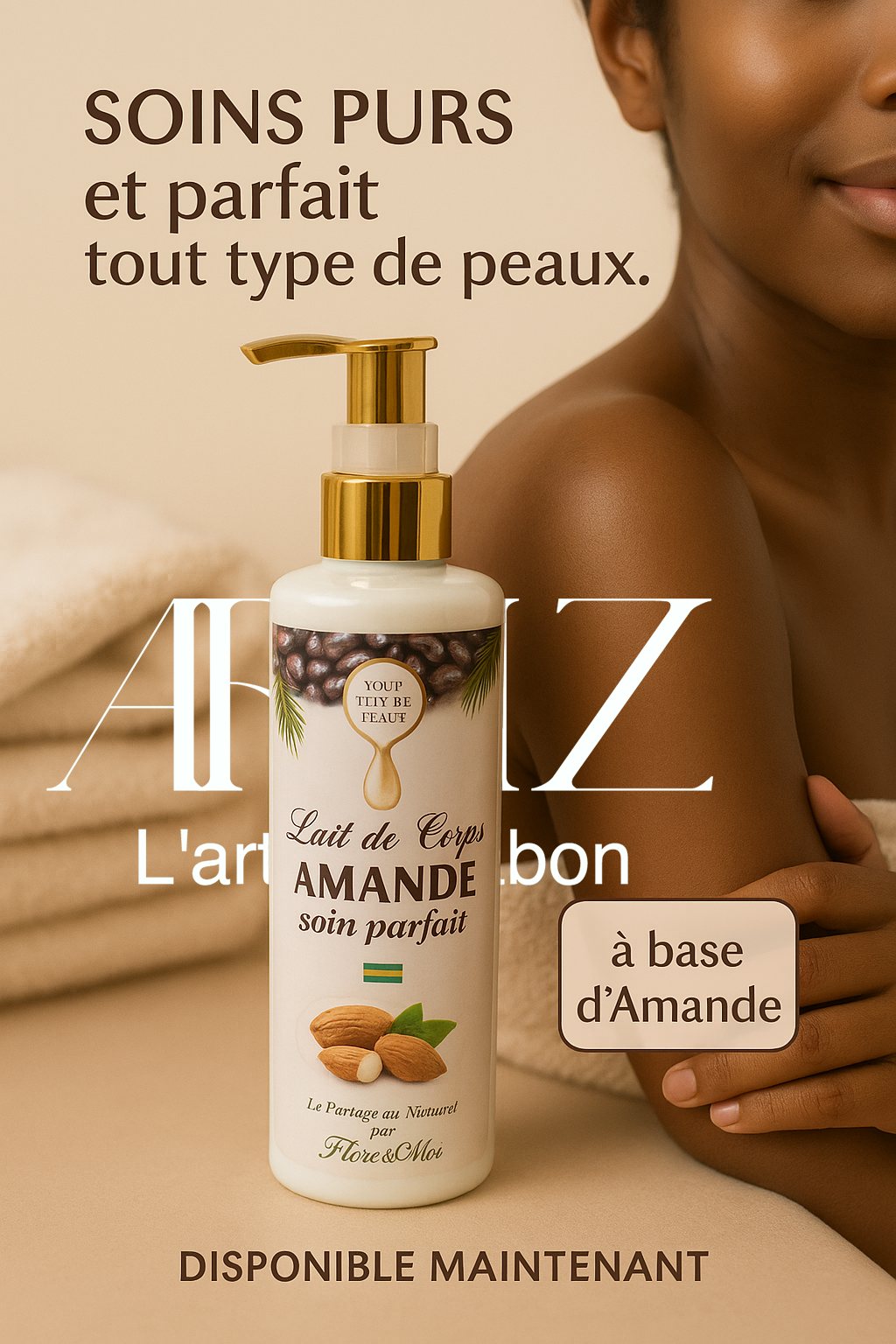🧴Lait de Corps Amande Douce – Exfoliant & Hydratant