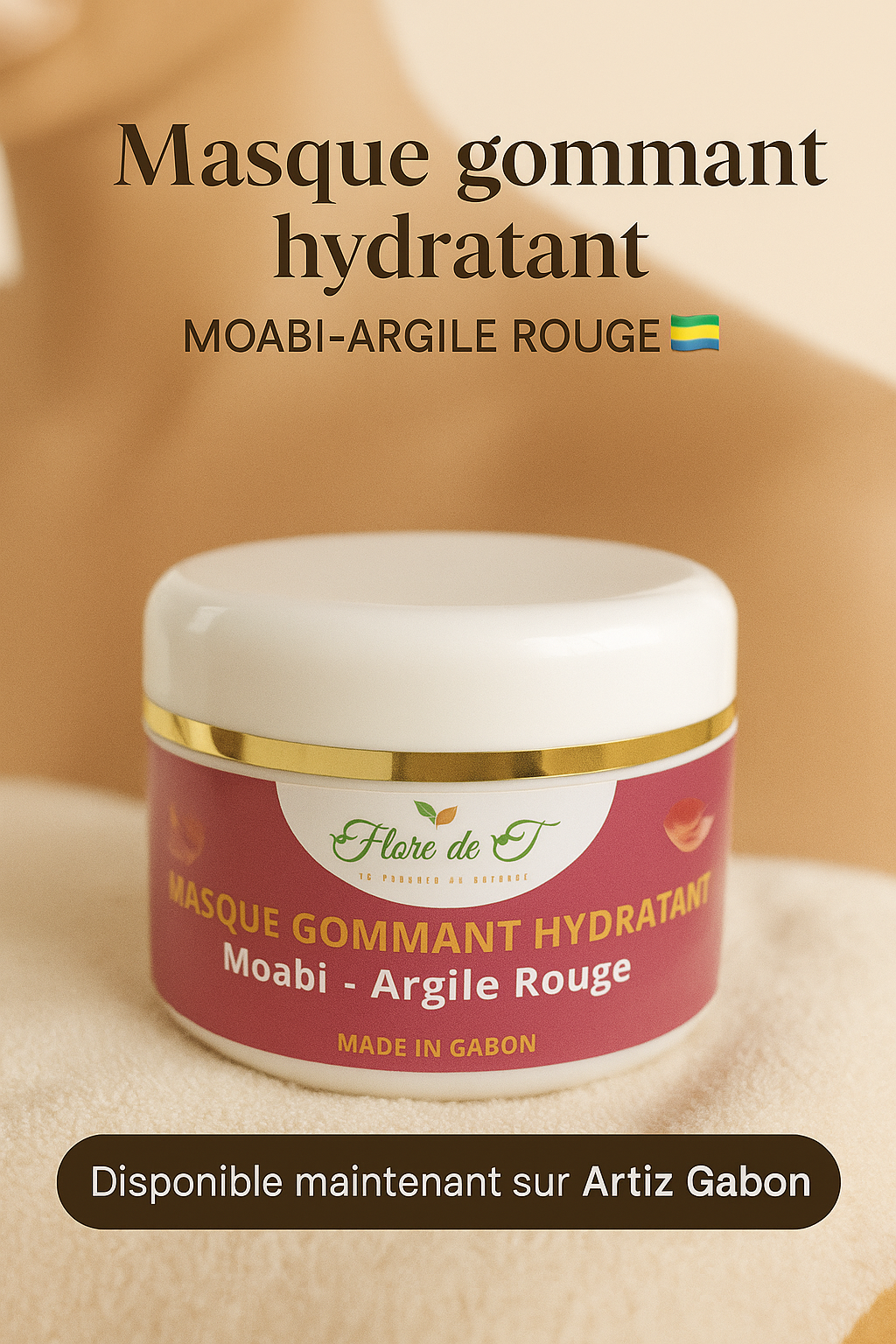 🧽 Gommage Moabi – Argile Rouge – Éclat & Douceur