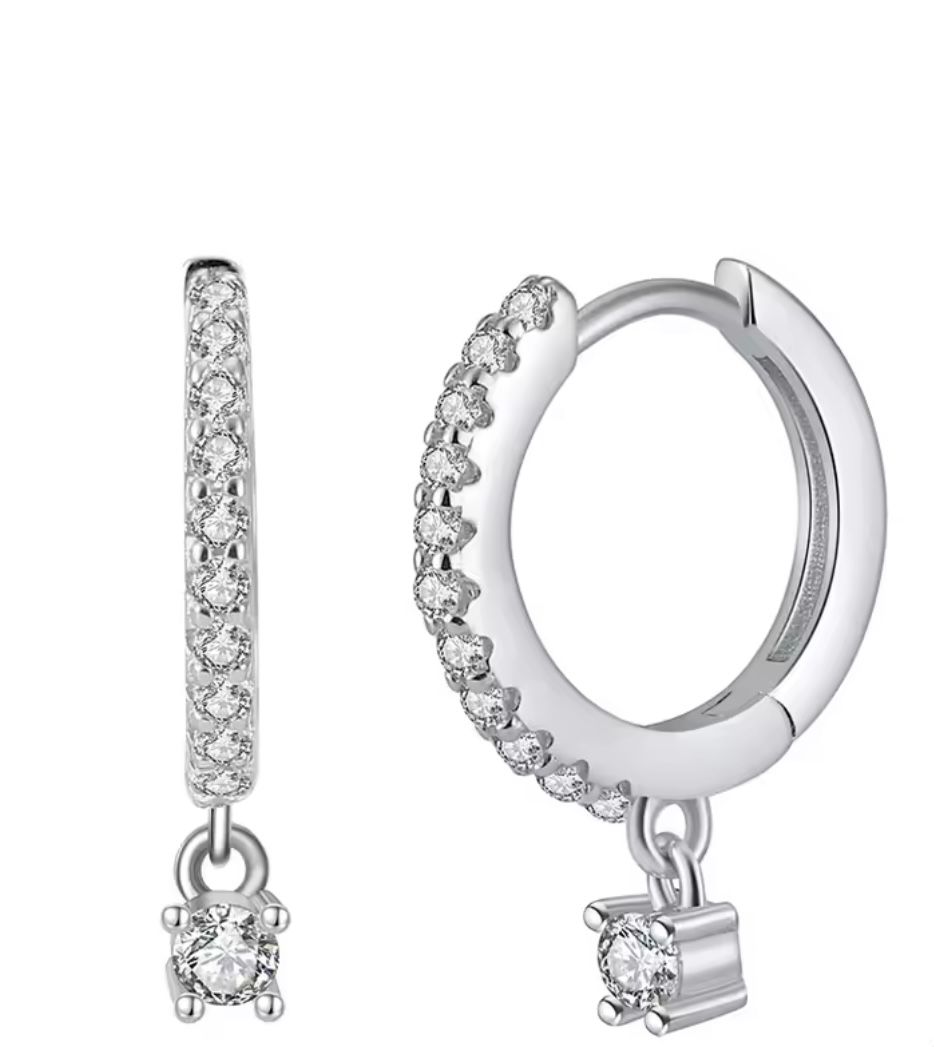 Double round zircon pendant 