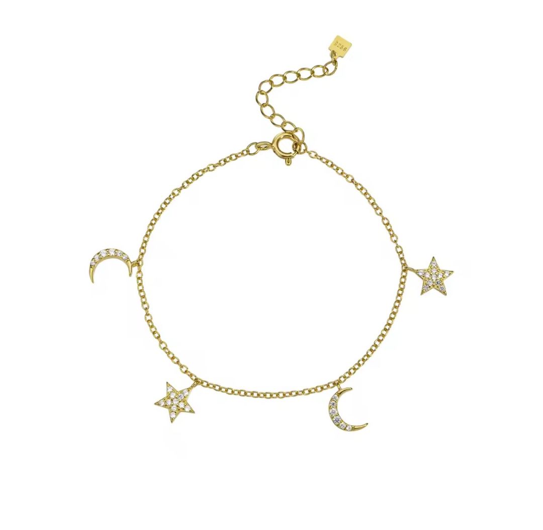 Moon and stars bracelet 