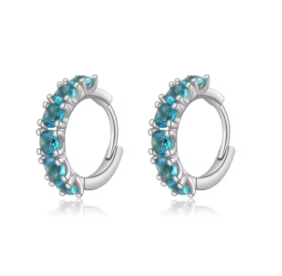 Blue crystal huggies