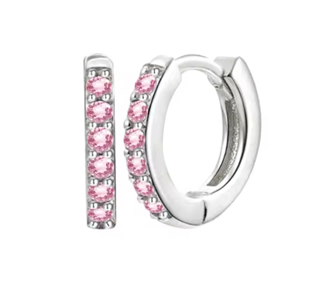 Baby pink hoops 